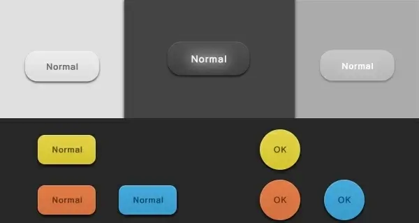 Highlight Buttons PSD & CSS