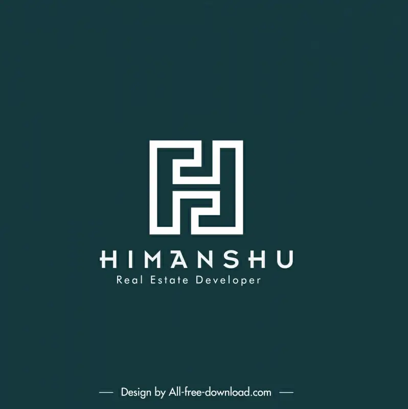 himanshu real estate logo template symmetric geometric design 