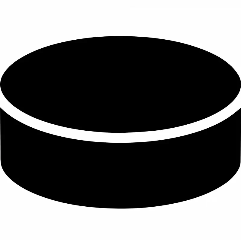hockey puck sign icon 3d silhouette outline 
