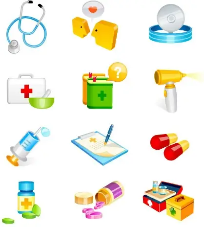 hospital supplies vector icon