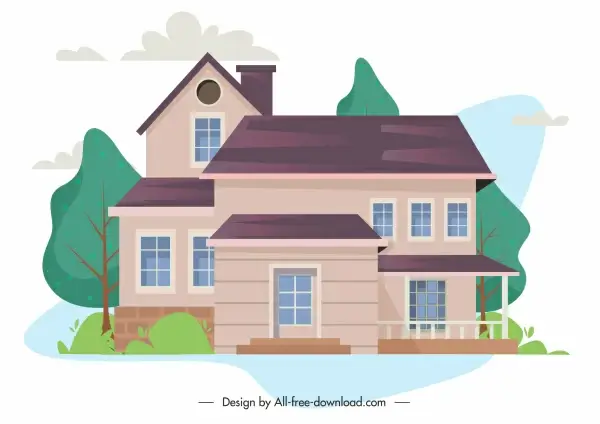 house architecture template elegant decor exterior sketch