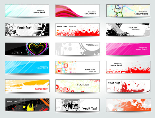 huge collection of modern website benner vector graphic