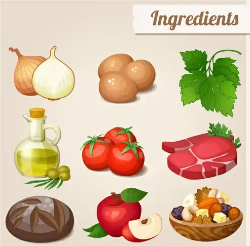 huge collection of various food icons vector