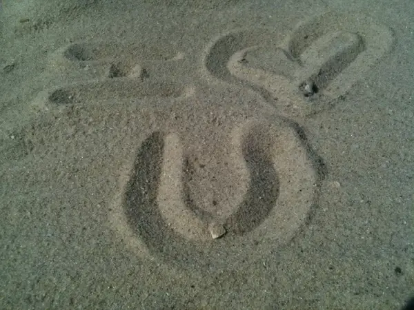 i love you sand art