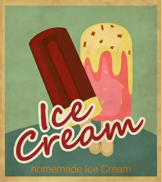 ice cream backdrop colored retro design