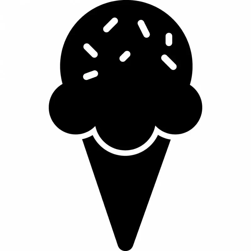 ice cream sign icon flat silhouette sketch