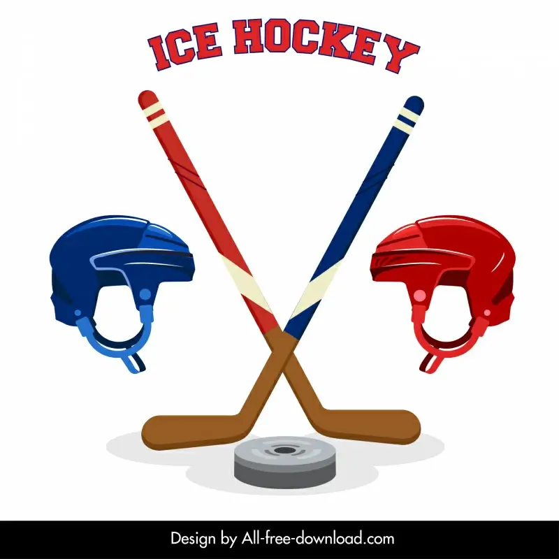 ice hockey competition advertisement modern elegant 3d design