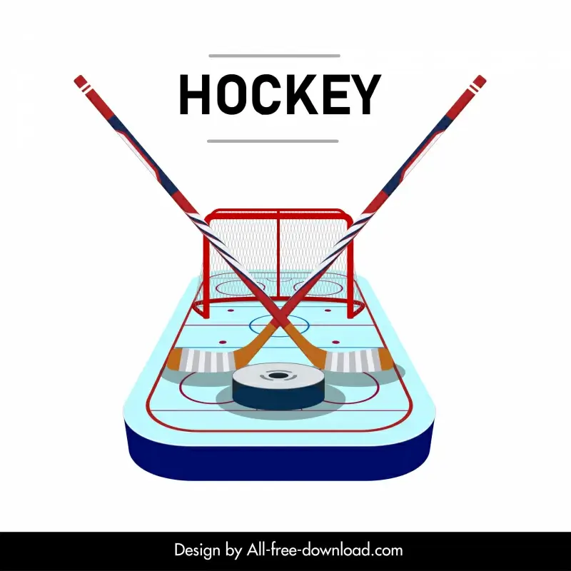 ice hockey design elements modern 3d design
