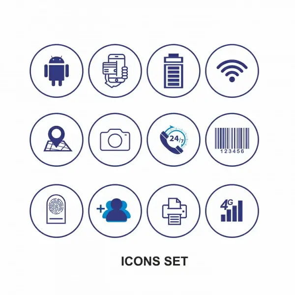 icon set for mobile feature