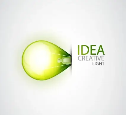 idea creative light design elements vector