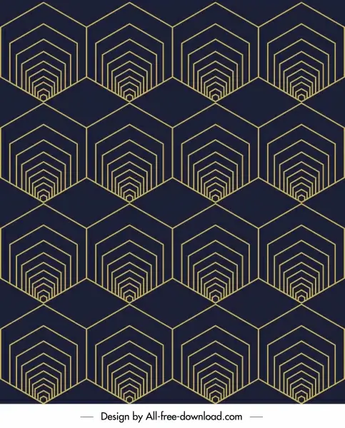 illusion pattern repeating symmetric polygonal shapes
