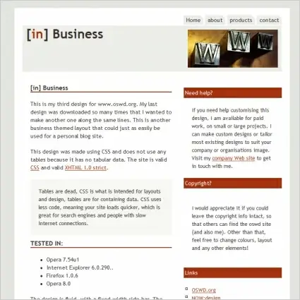 [in] Business Template