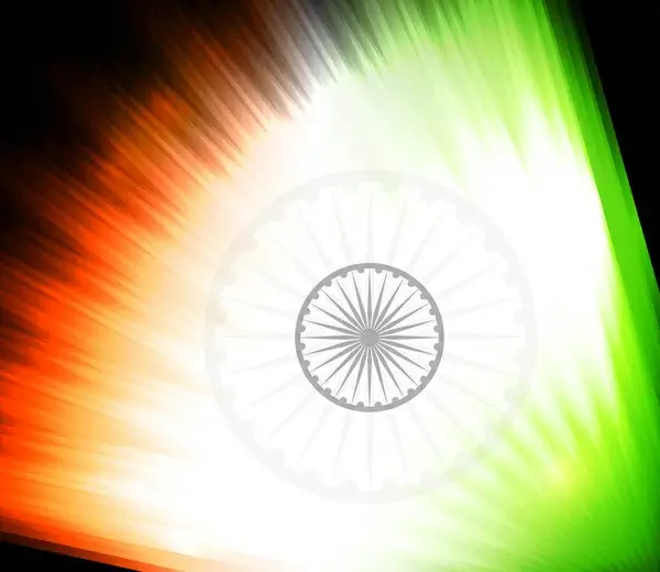indian flag black bright tricolor wave illustration