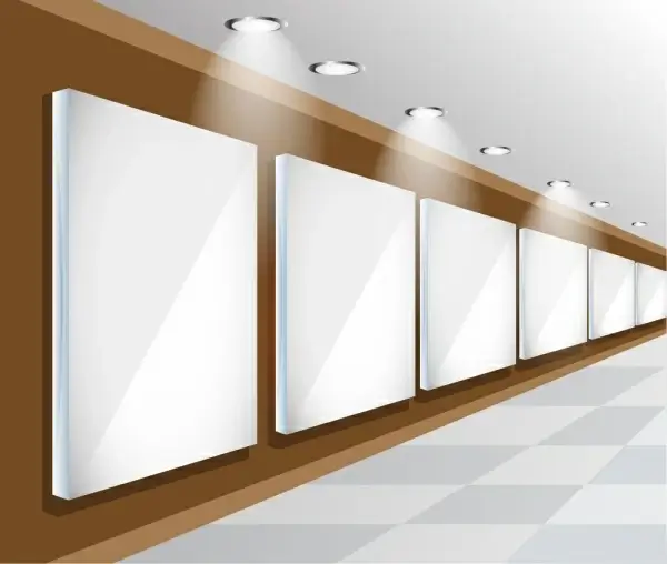 indoor advertising panel design bright shine light decoration