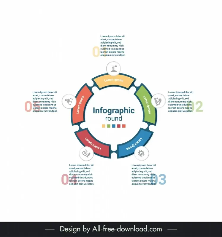 infographic design elements modern flat circle shape