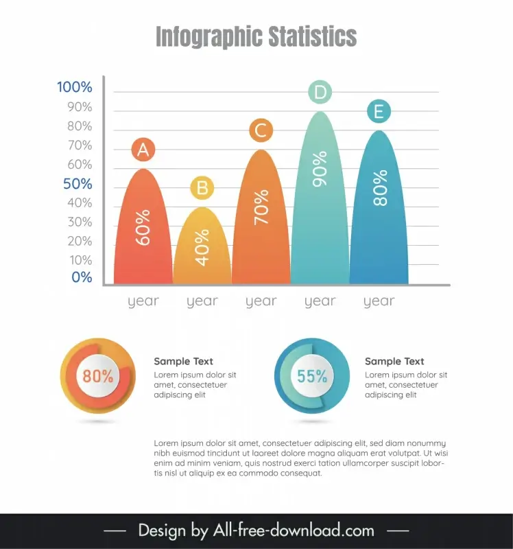 infographic statistics design elements modern charts elements