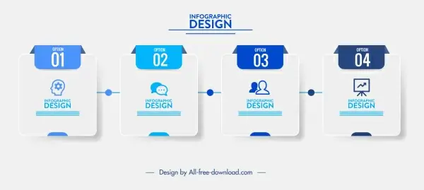 infographic template modern square tags decor