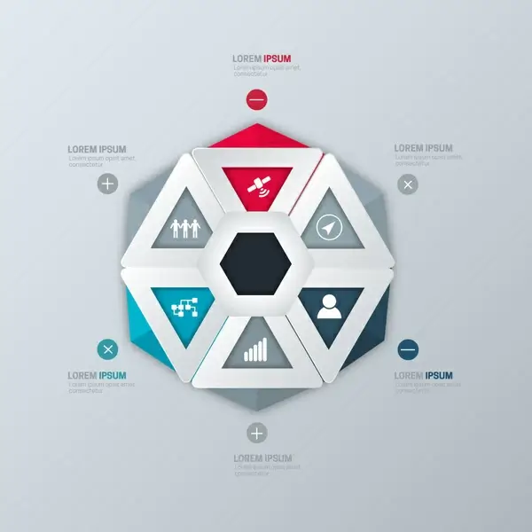 infographic vector design with geometric connection