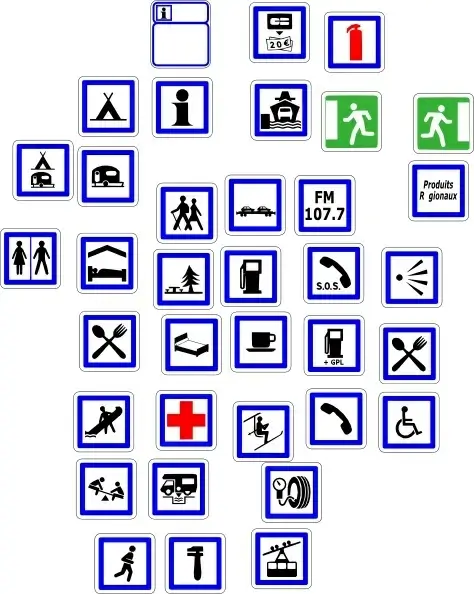 Information Symbols Signs clip art