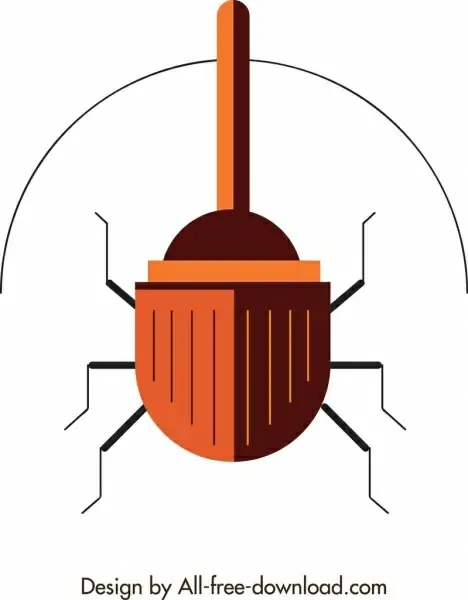 insect background bug icon symmetric geometric design