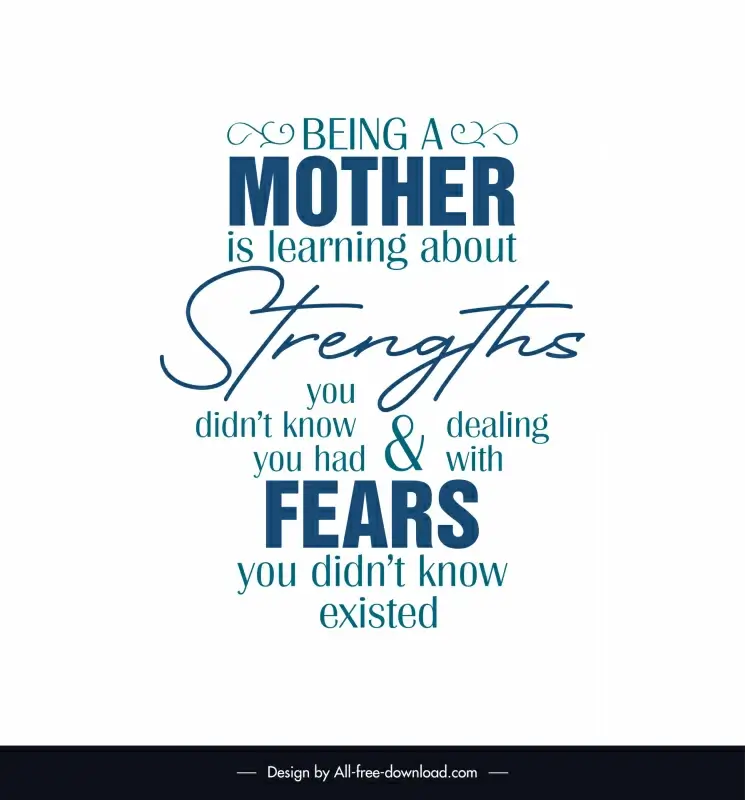 inspirational mothers day quotes poster template elegant texts layout decor 
