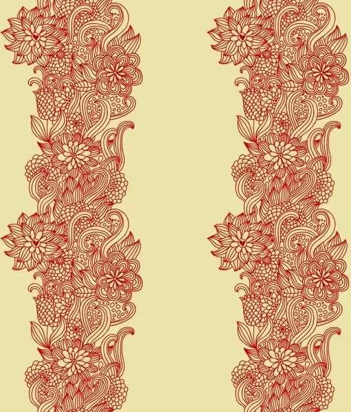 decorative floral templates classical traditional european doodles symmetry