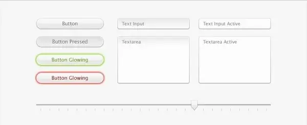 Interface Kit with Buttons, Text Fields, and Slider