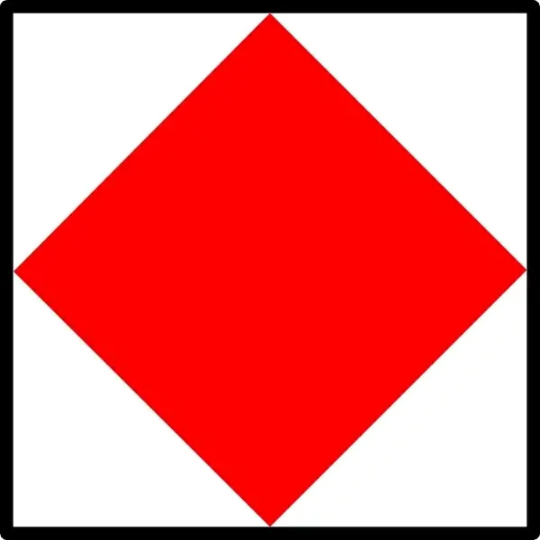 International Maritime Signal Flag Foxtrot clip art
