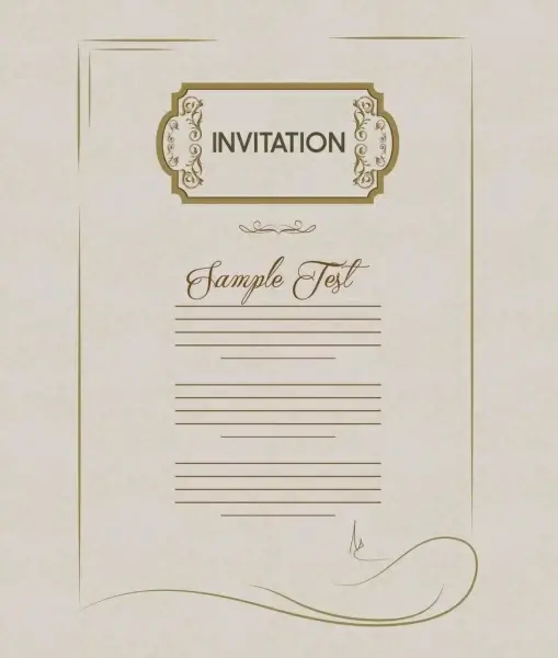 invitation card template retro style