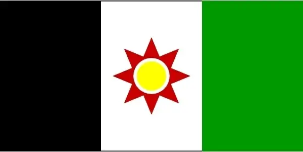 Iraqi Flag 1959-1963 (post-royalist Pre-ba`thist) clip art