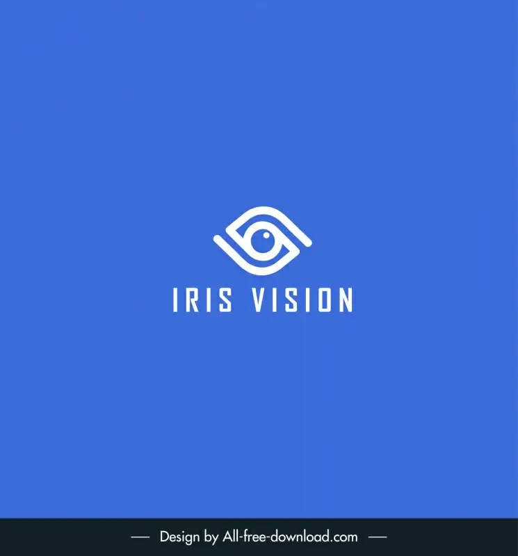 iris vision logo for nonprofit company template flat texts eye sketch