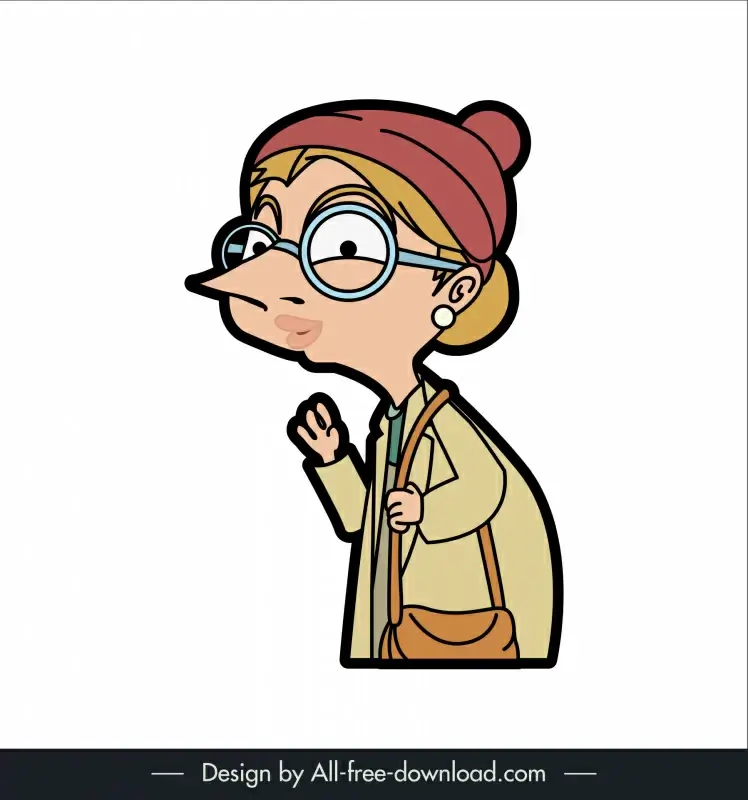 irma gobb mr bean s girl friend icon cartoon character sketch