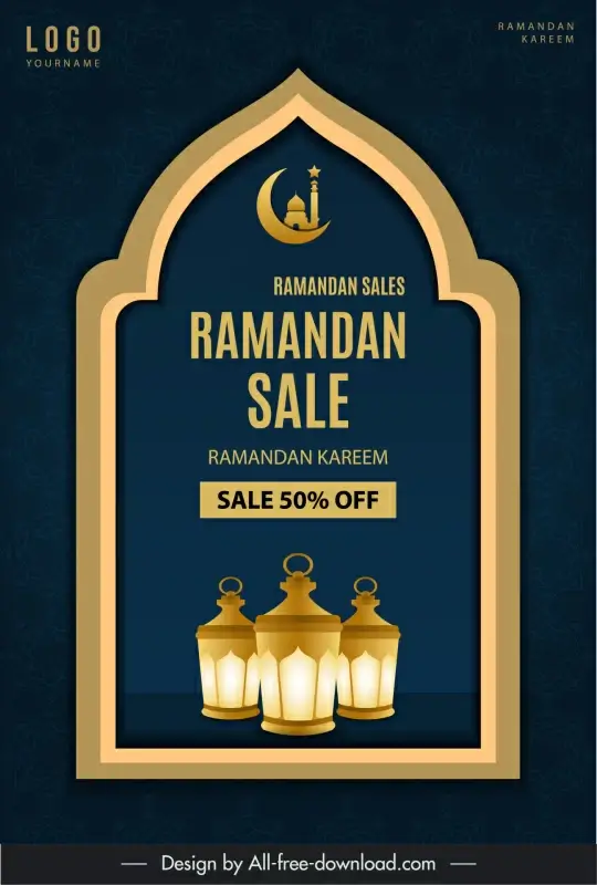 islam sale poster elegant luxury lights muslim elements decor