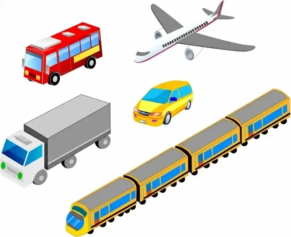 Isometric Transport Icons