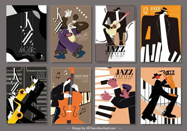 jazz posters collection dark classic design