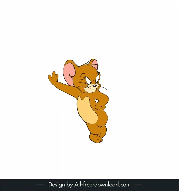 jerry mouse character icon cute handdrawn cartoon sketch