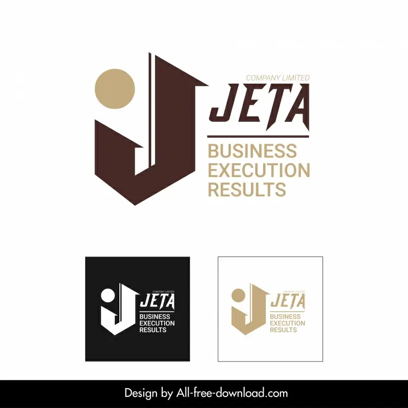 jeta company limited logotype stylized texts geometric design 