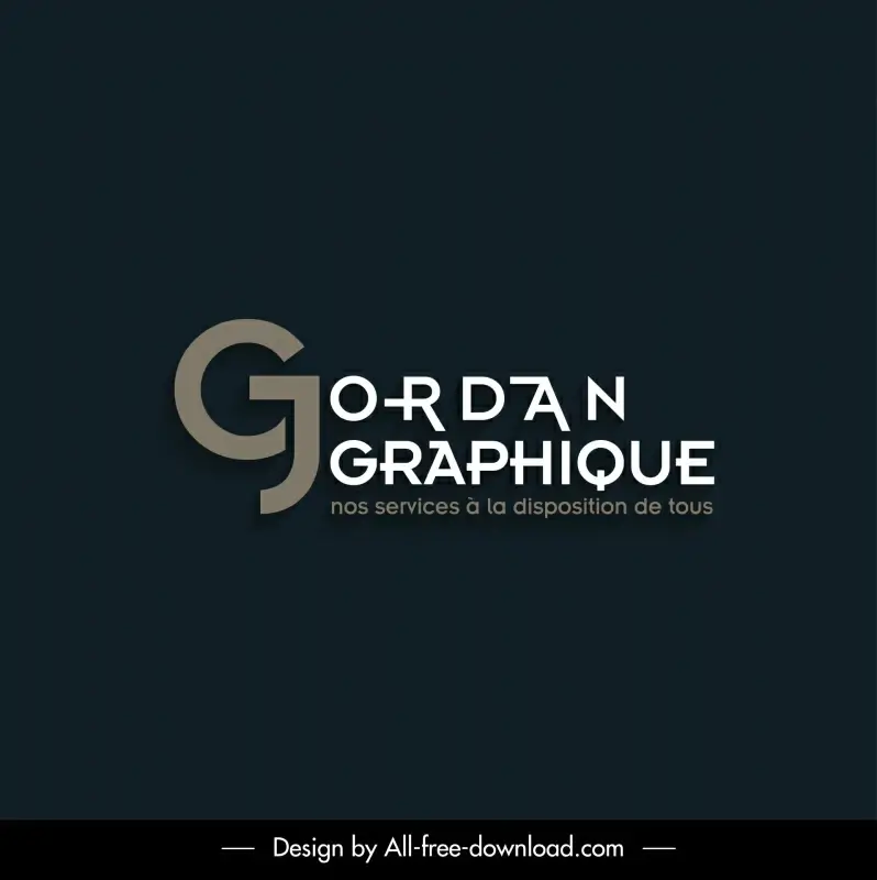 jordan graphique logo template elegant flat contrast texts decor