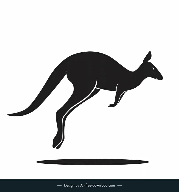 kangarooicon flat dynamic silhouette sketch 