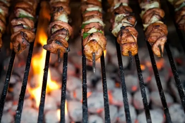 kebab on skewers