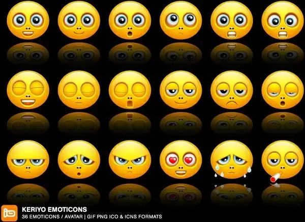 Keriyo Emoticons icons pack