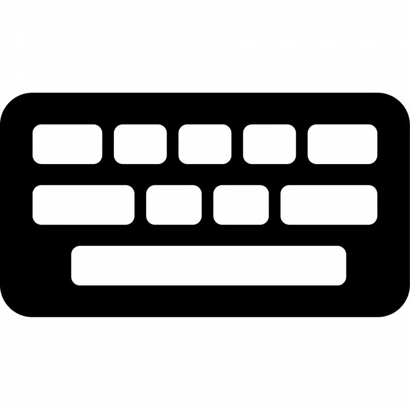 keyboard sign icon flat contrast geometric decor