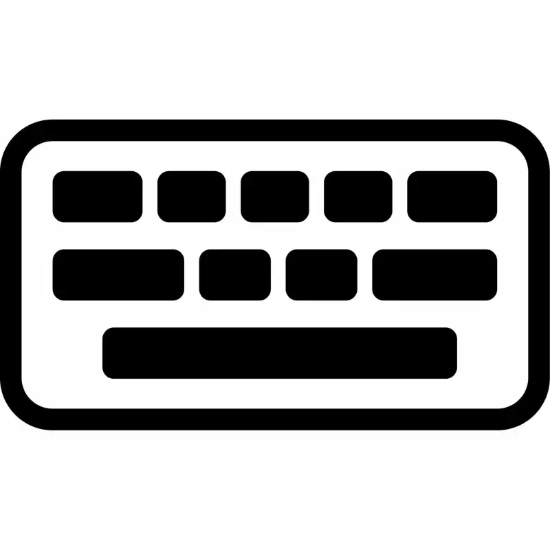 keyboard sign icon flat geometric sketch