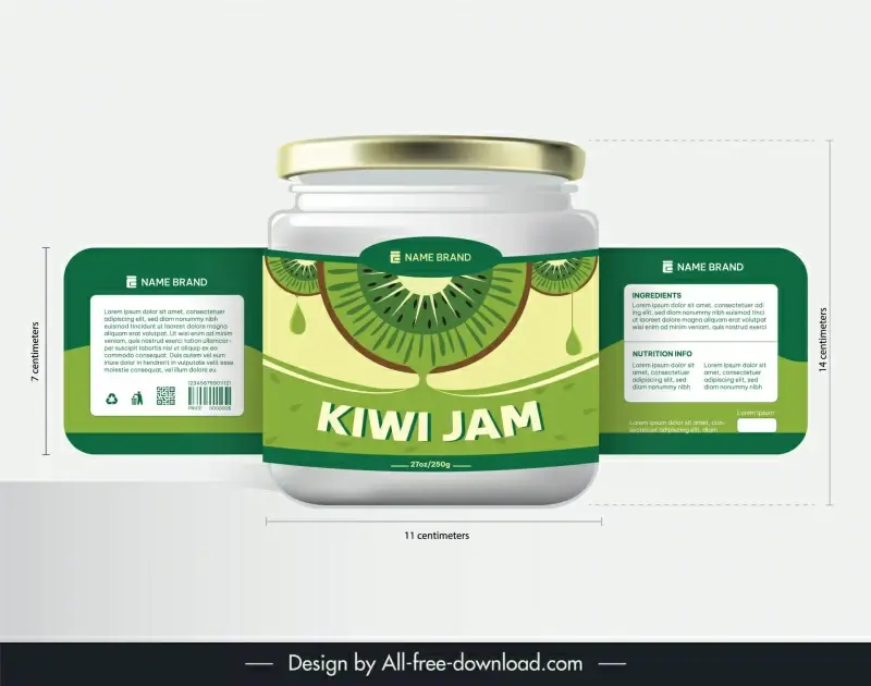 kiwi jam packaging template elegant modern