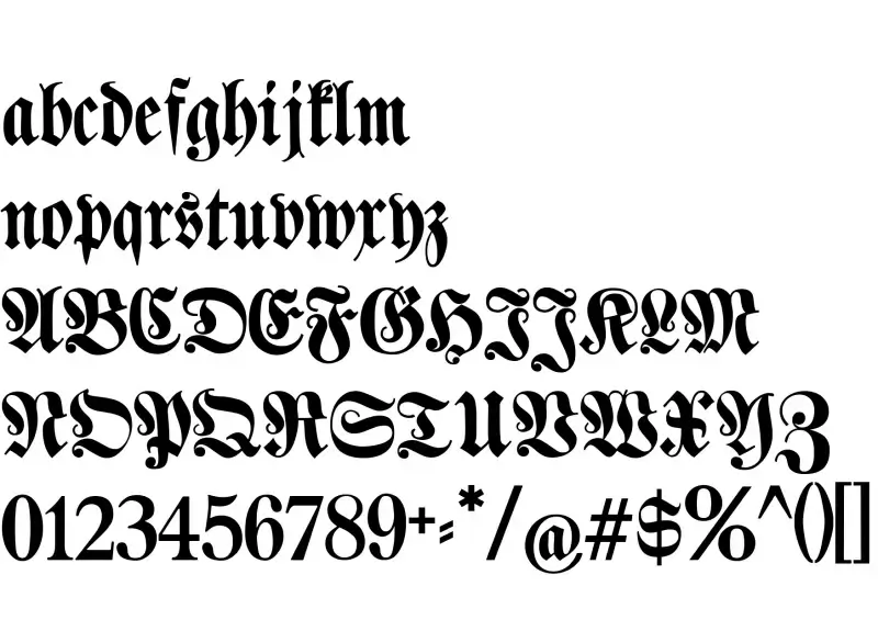 CAT Zentenaer Fraktur UNZ1 Font in truetype .ttf opentype .otf format ...