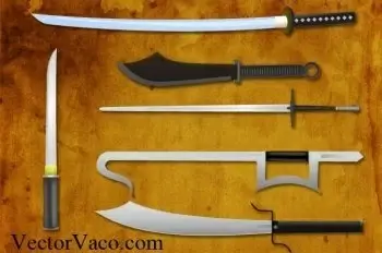 knives and swords vectors, japanese sword vector, samurai vector ai, kungfu sword ai, kill bill samurai vector