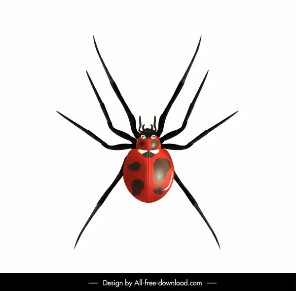 ladybug insect icon colored modern design