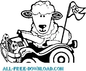 Lamb in Car