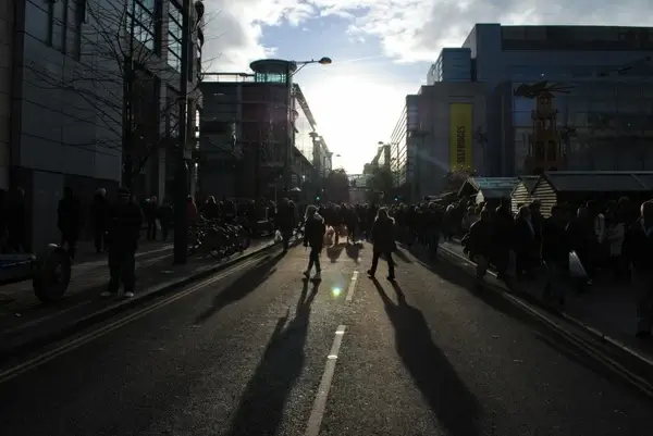 late afternoon on a city street