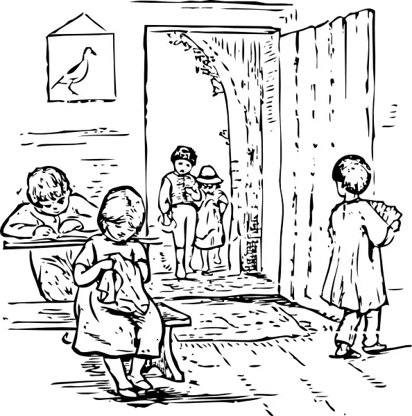 Late For School clip art
